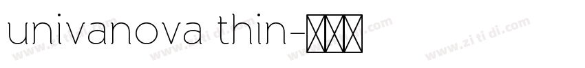 univanova thin字体转换